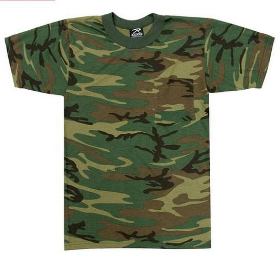 Rothco Woodland Camo T-Shirt w/ Pocket
